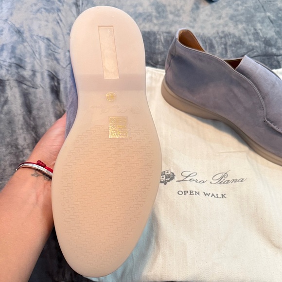 Women's Gray Suede Loafers - Picture 2 of 4